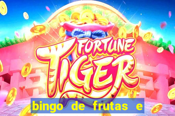 bingo de frutas e legumes para imprimir